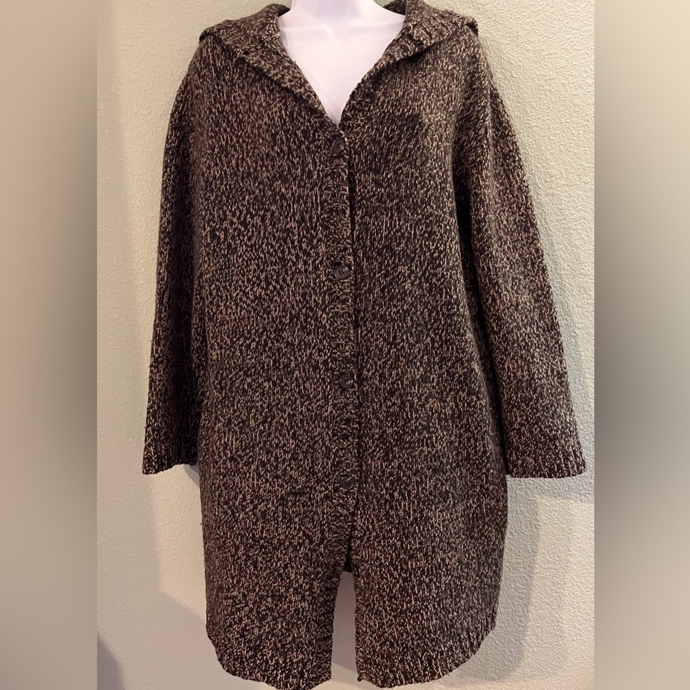 Jones New York Sport Brown Knit Sweater jacket
